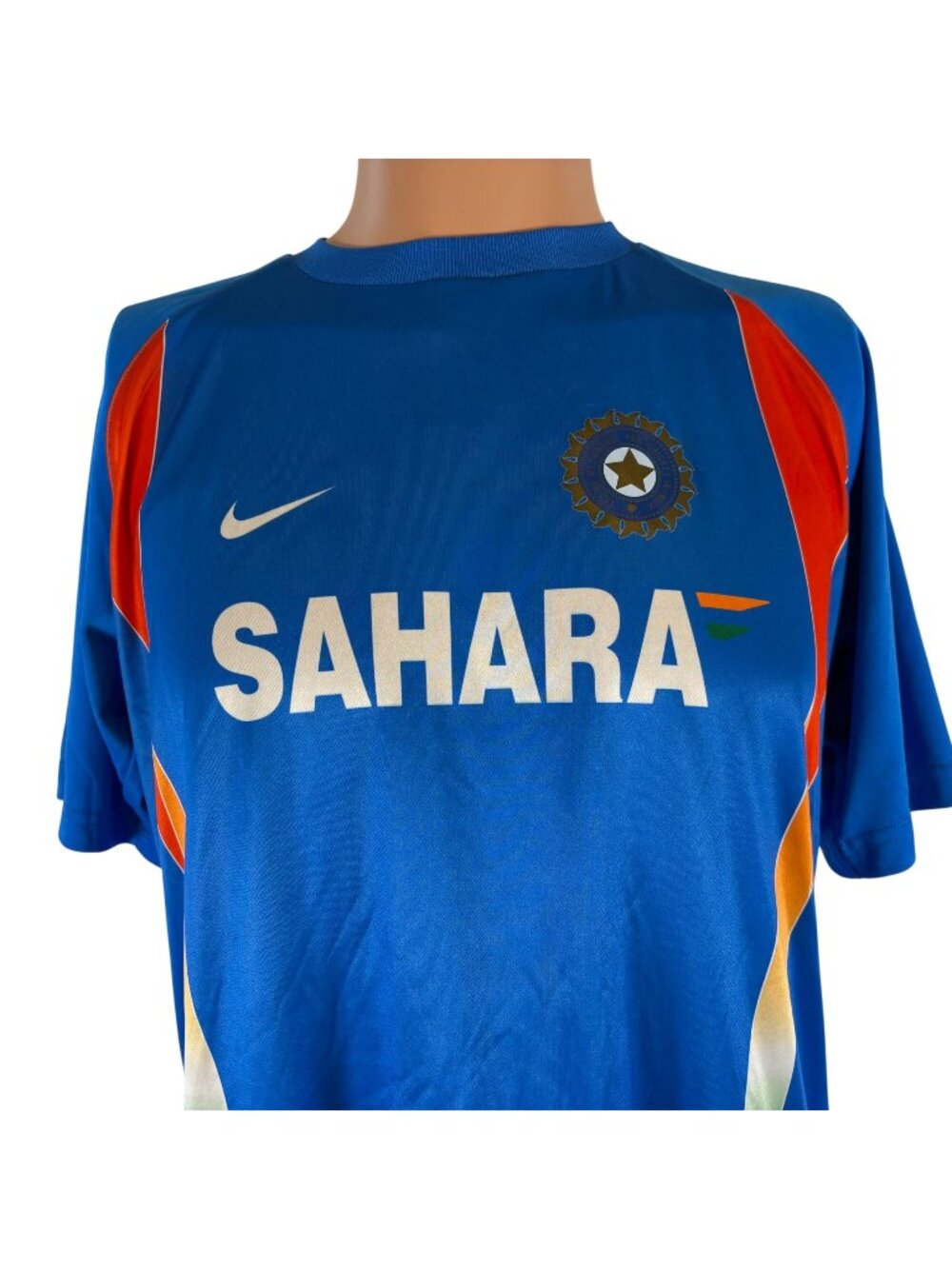 Nike Team India Cricket Jersey Mens Size M Blue Sahara Dri Fit